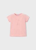 Camiseta básica flor niña