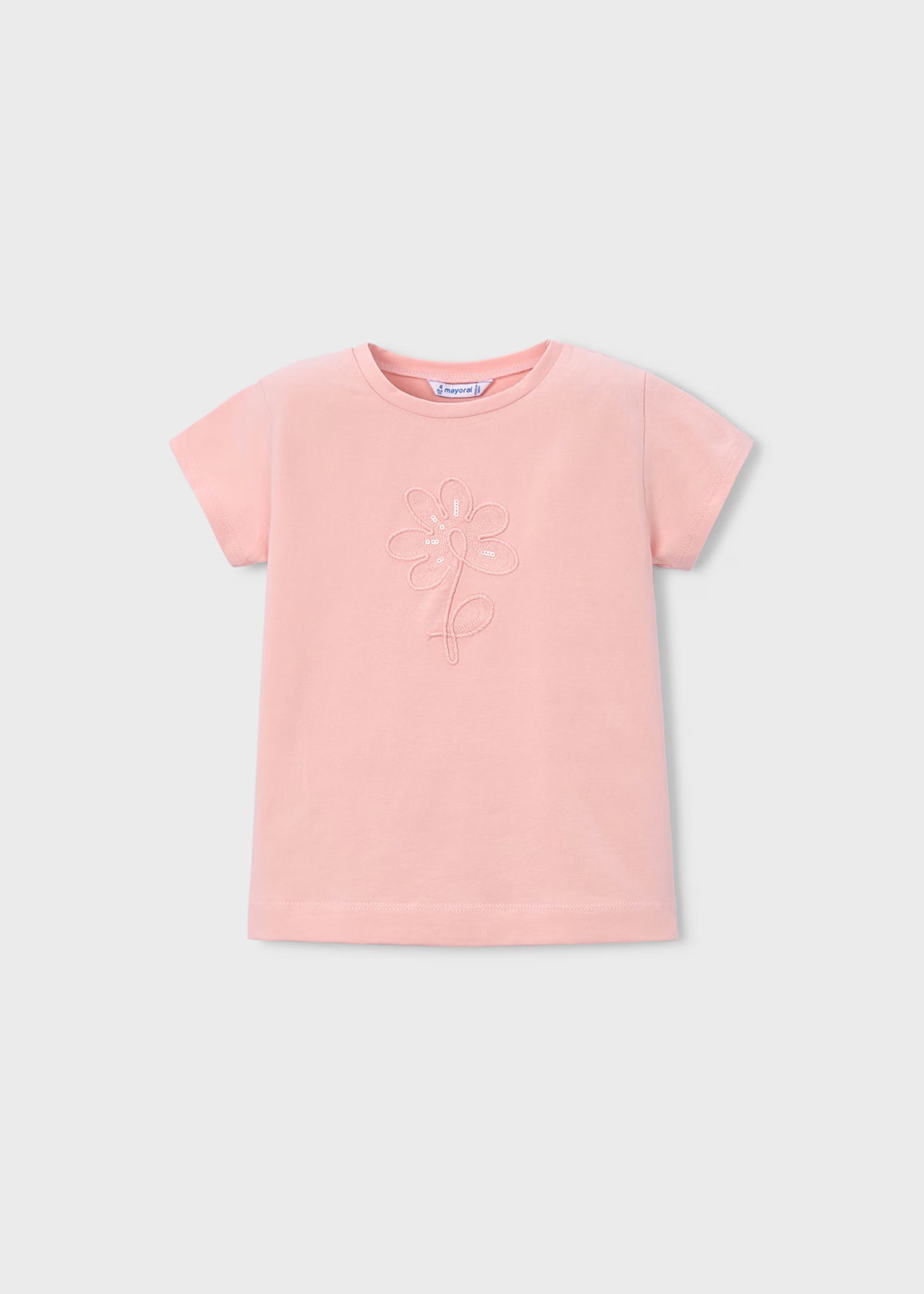 Camiseta básica flor niña