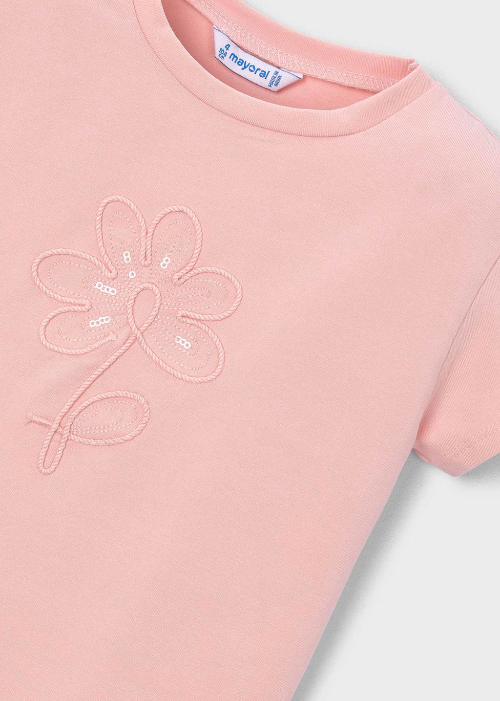 Camiseta básica flor niña