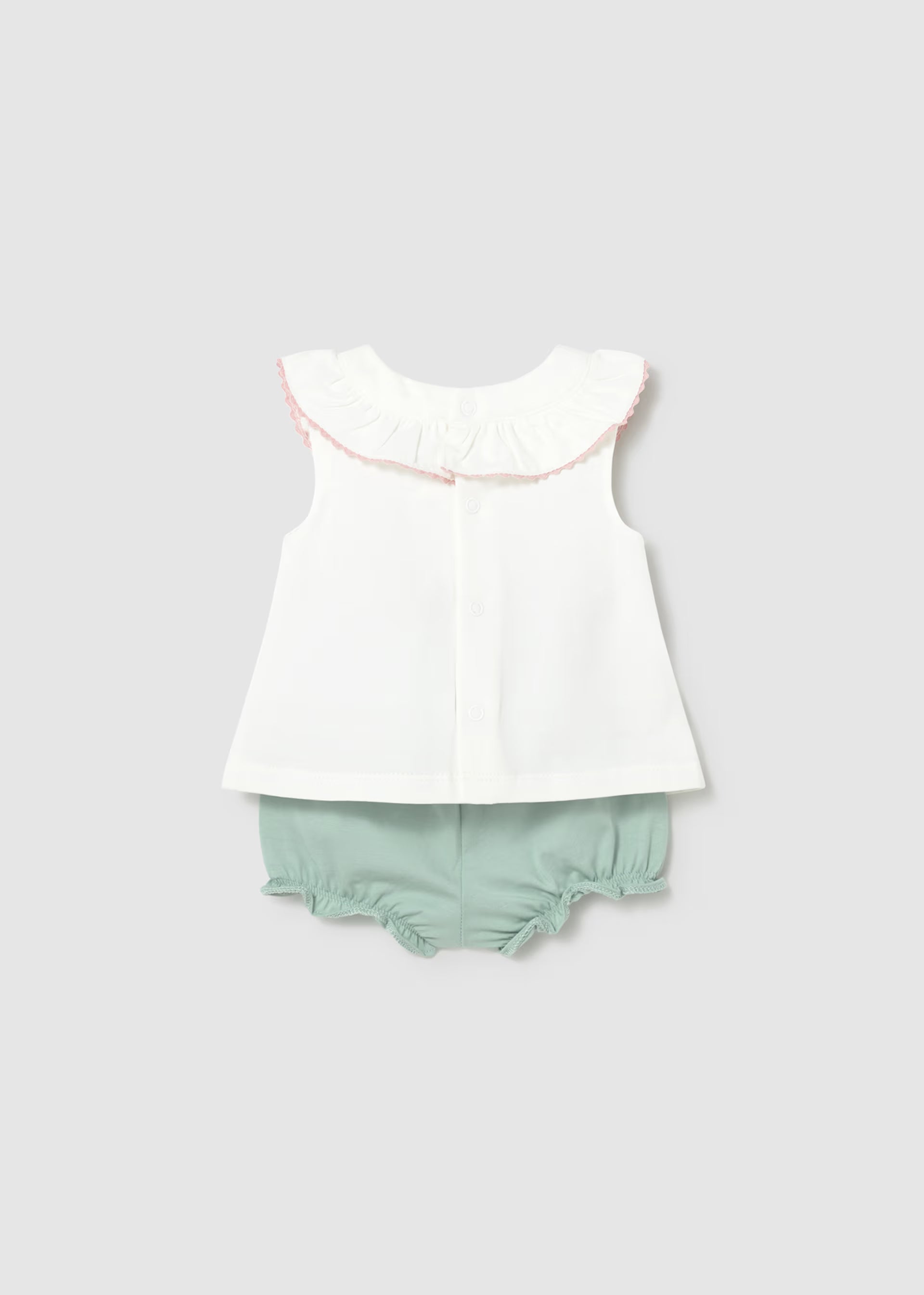 Conjunto 4 piezas cuello volante