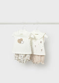 Conjunto 4 piezas cuello volante