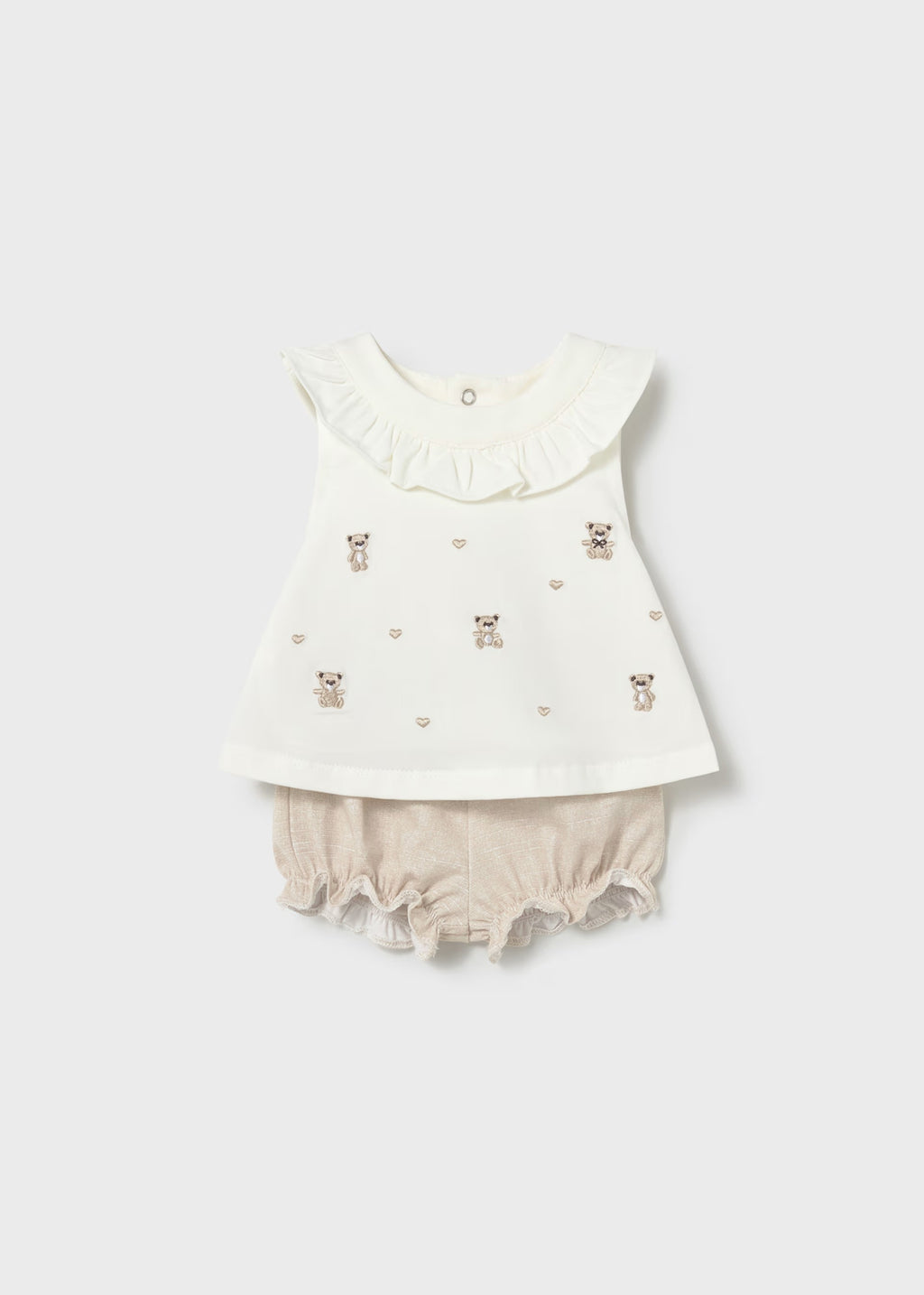 Conjunto 4 piezas cuello volante