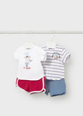 Conjunto 4 piezas rayas