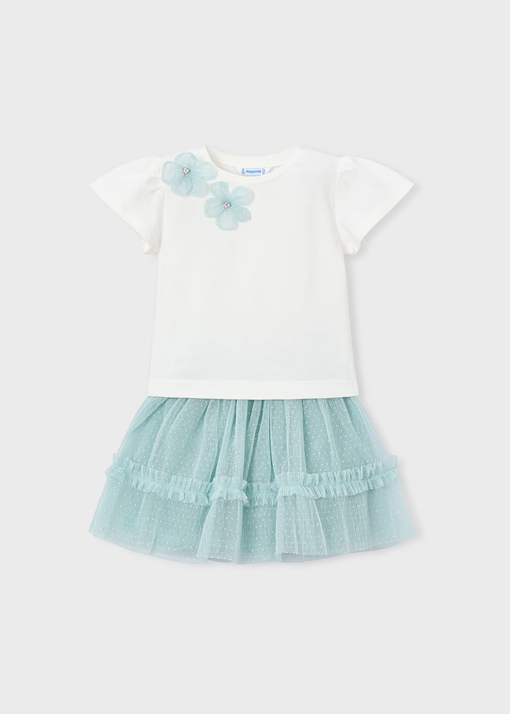 Conjunto falda tul y camiseta niña