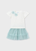 Conjunto falda tul y camiseta niña