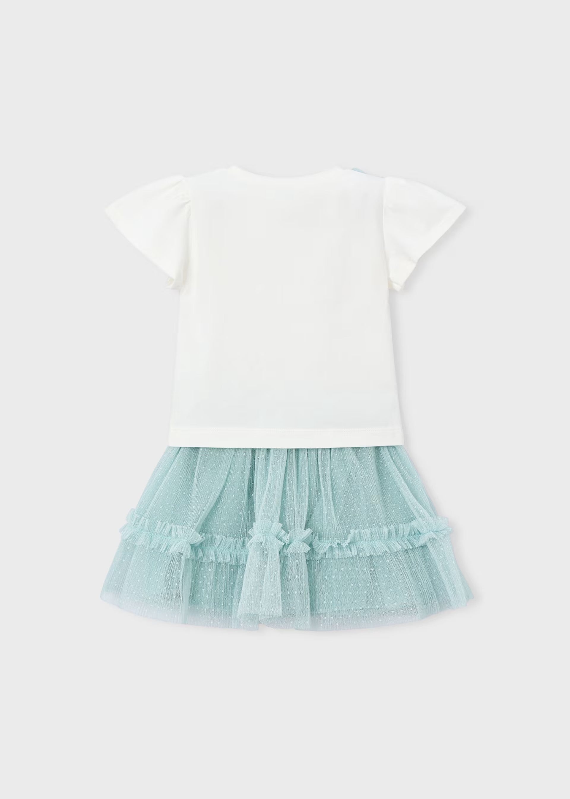 Conjunto falda tul y camiseta niña