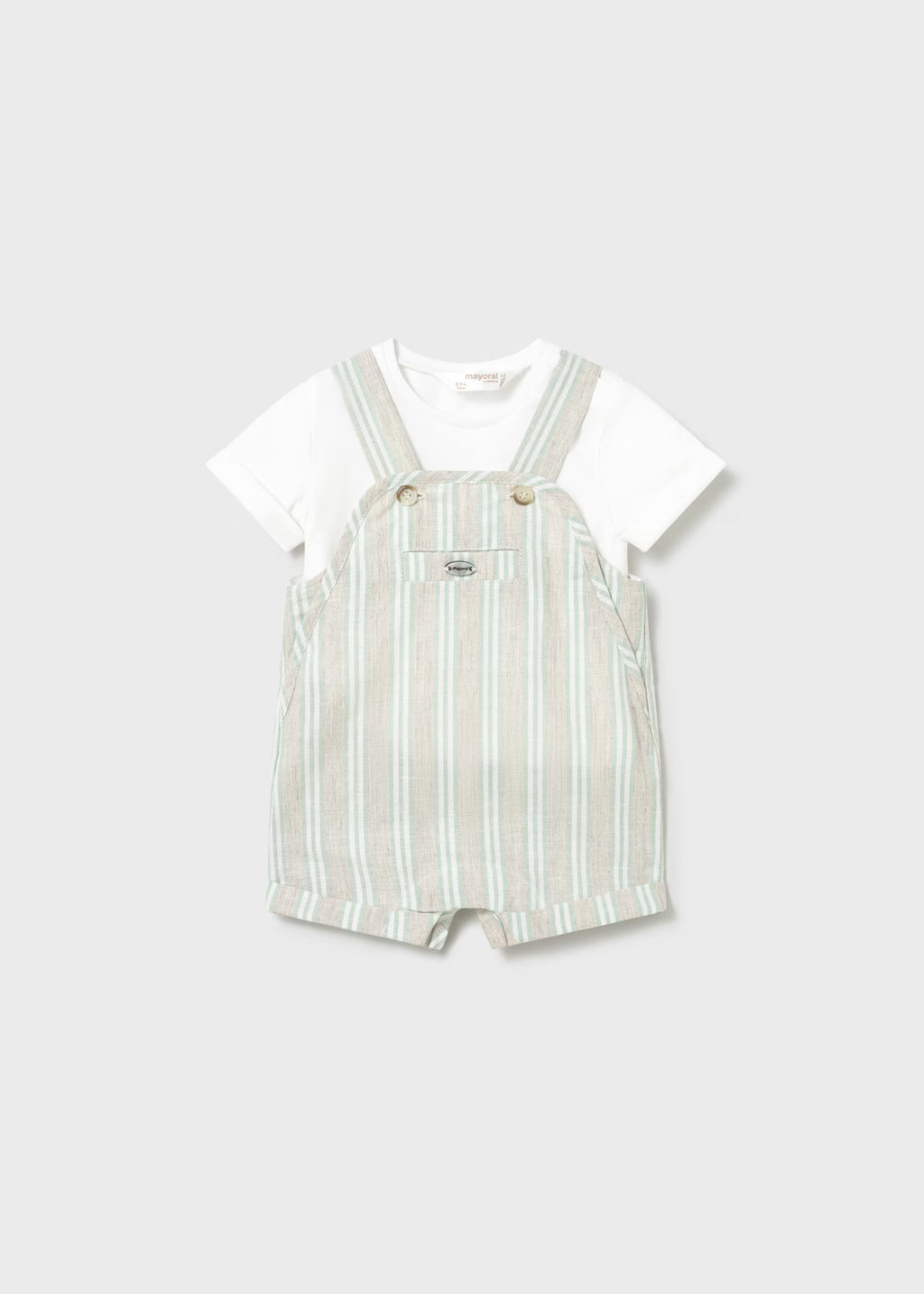 Conjunto peto rayas y camiseta