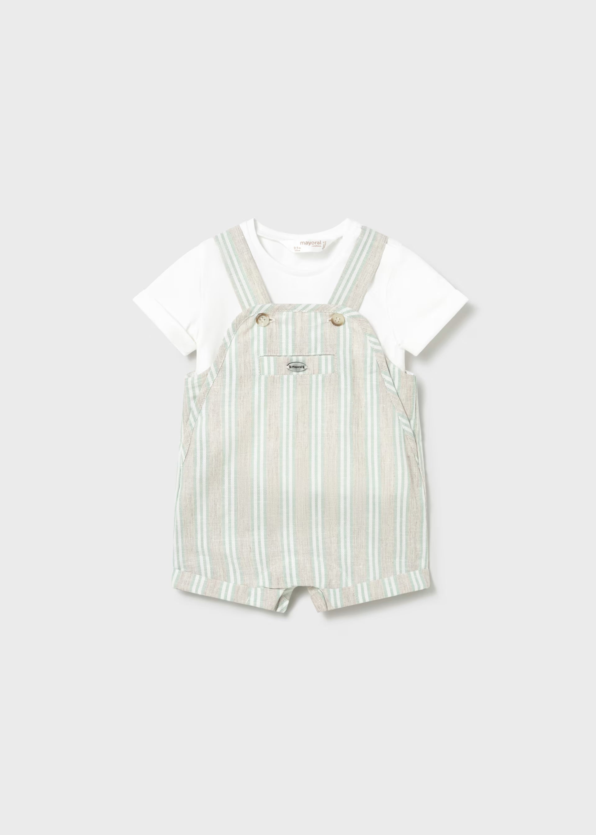 Conjunto peto rayas y camiseta