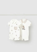 Set 2 pijamas cortos cuello