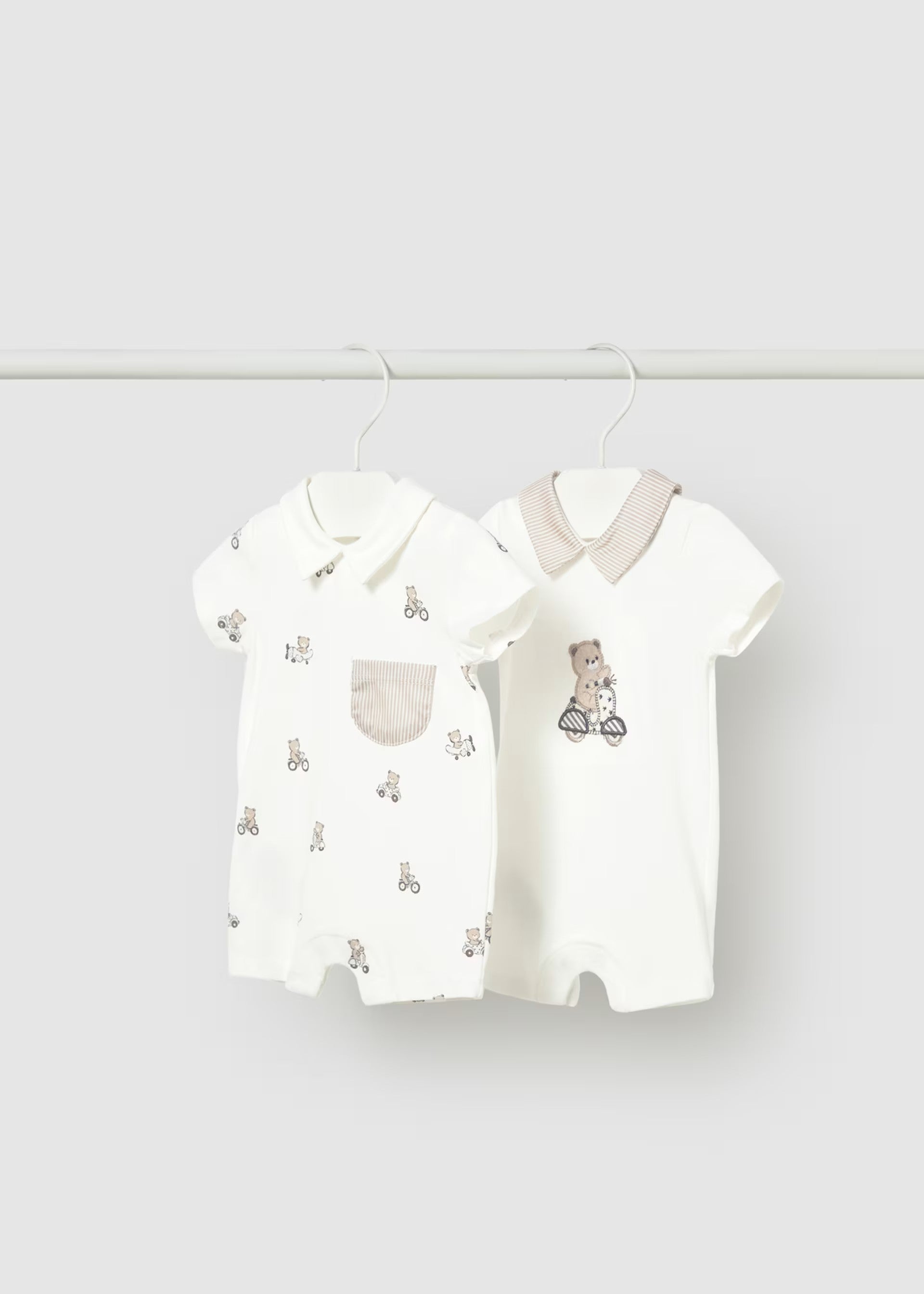 Set 2 pijamas cortos cuello