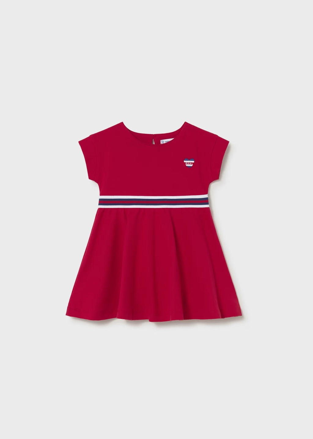 Vestido rayas lino manga corta