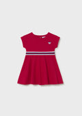 Vestido rayas lino manga corta