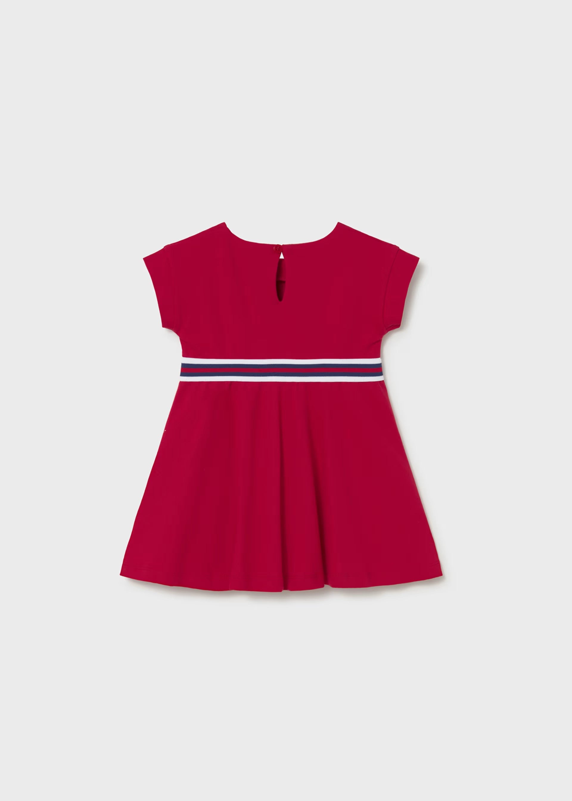 Vestido rayas lino manga corta